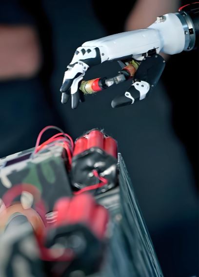 生产线热电偶贴装操作